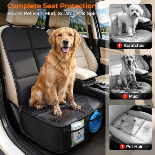 URPOWER Car Seat Protector, 2 Pack Dog Car Seat Cover for Front Seat - Image 2