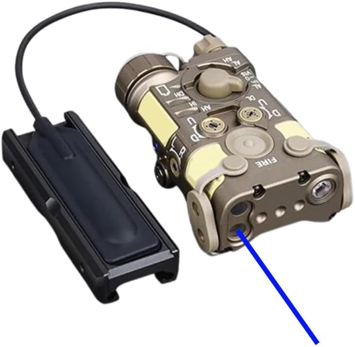 Metal L3-NG Box Aiming Laser Sights(with Red/Green/Blue Laser+IR Laser+Strobe/Momentary/Constant Modes White LED Light), & Modular Remote Pressure Switch & Pressure Switch Mount Slot Combo,DE
