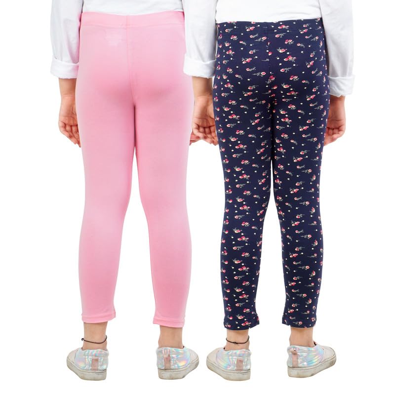 Image of ARIEL Cotton Printed Non-Transparent Regular Fit Ankle Length Leggings for Girls