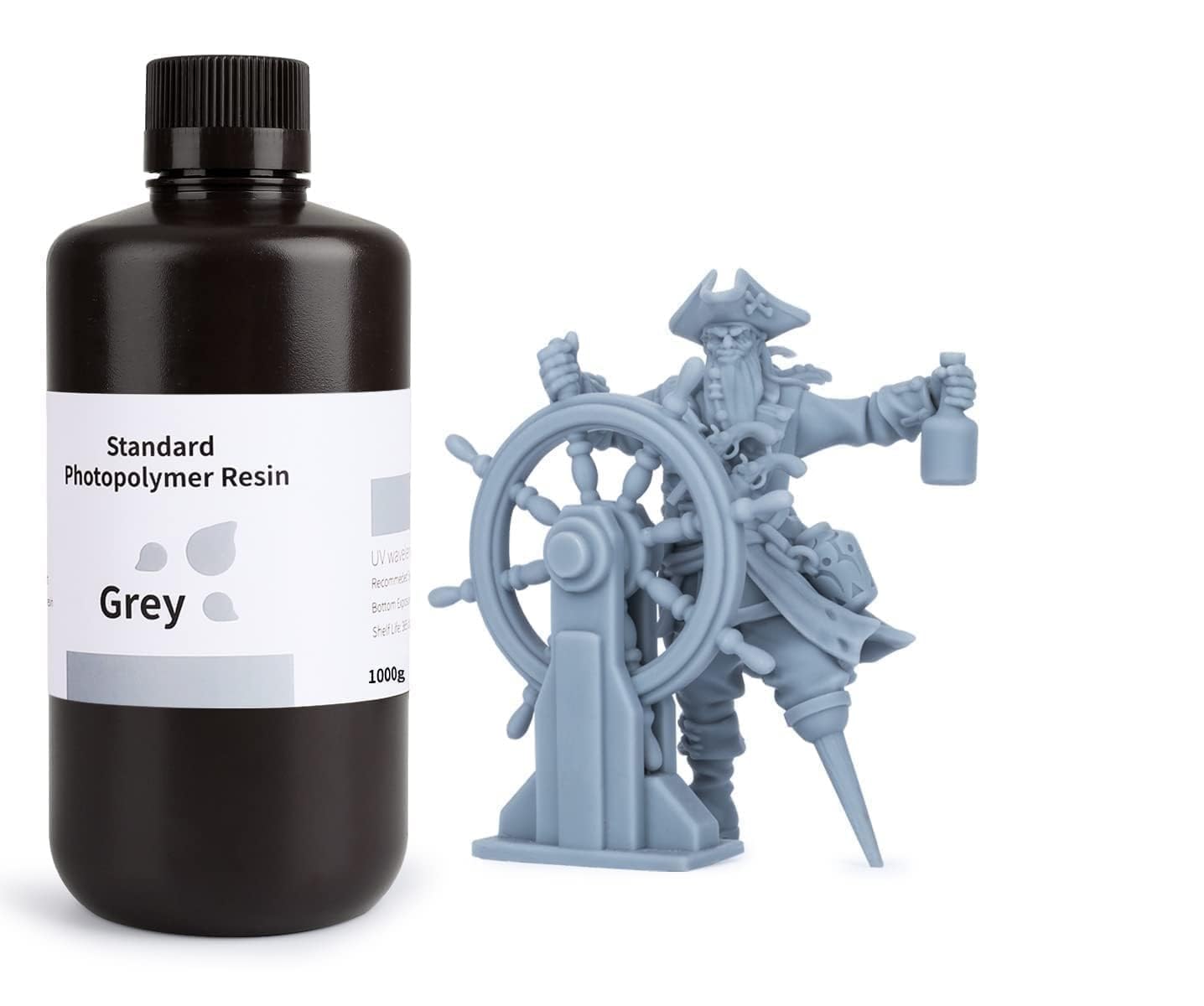 Elegoo Standard 3D Printer Resin (Grey) 1000g UV Curing 405nm Resin for LCD 3D Printers, High Precision, Low Shrinkage, Fast Curing.-image-15