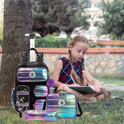 Sac à dos à roulettes avec sac à déjeuner isotherme intégré