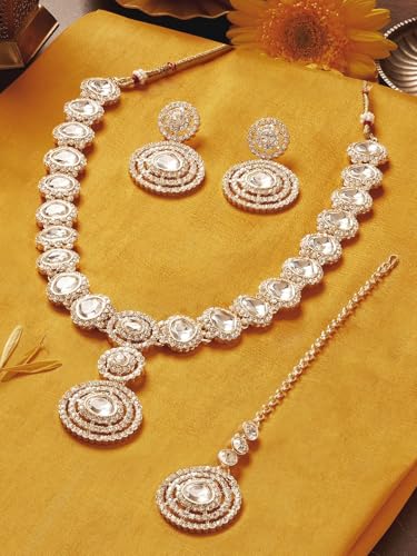Juego de joyas chapadas en oro DMZ-2751 con diamantes austriacos 2