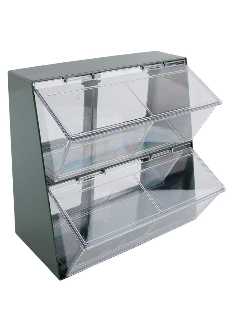 Dwuwarstwowa torebka na herbatę pudełko na biurko herbata Sto stolik kawowy uchwyt plastikowy 14 x 13 x 14 cm / 27 x 18 x 25 cm zielony lub biały idealny do domu i biura