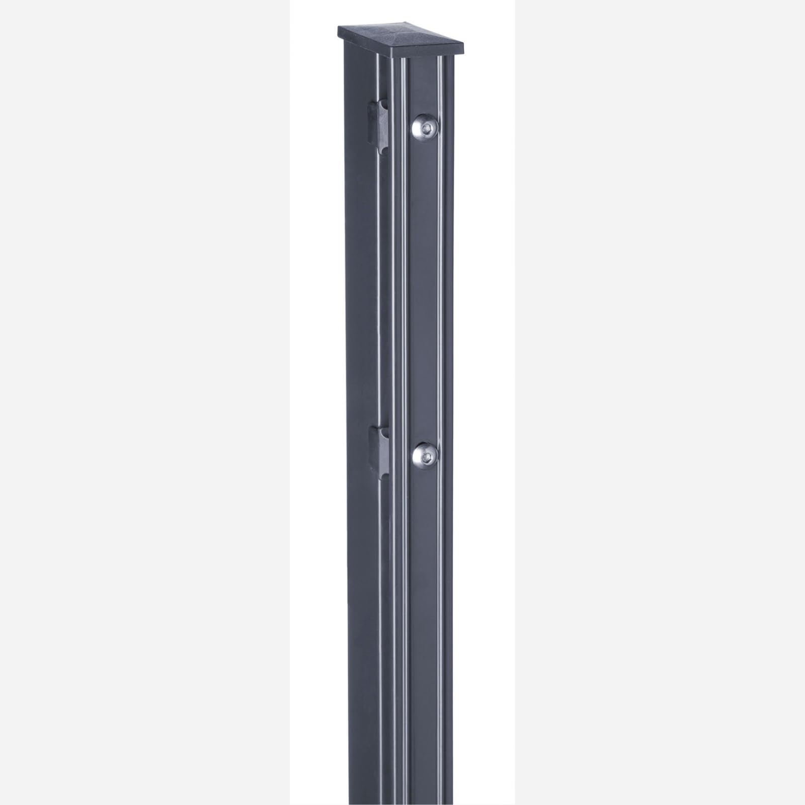 HORI Doppelstabmattenzaun Drahtstärke 8/6/8 mm Komplettset - je Gittermatte 200 cm - wahlweise mit Eckpfosten - verschiedene Längen und Höhen - Farbe Anthrazit Höhe 183 cm - Länge 2.5 m