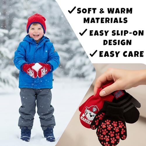Image of Nickelodeon Boys 4 Pack Mitten or Glove Set: Paw Patrol and Blaze (Toddler /Little Boys)
