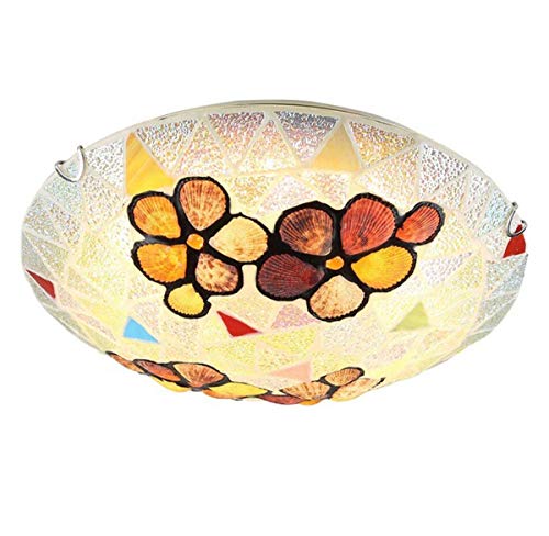 Stil Blumen Led-deckenleuchten Kreative Handgefertigte Shell Deckenleuchte Unterputz Leuchte Für Schlafzimmer Wohnzimmer Flur Warmlight 40cm