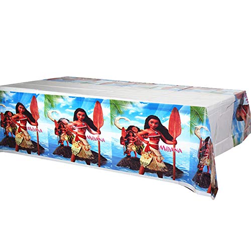 URANGEL 2 PCS Moana Plastic Tablecloth Tablecovers for Moana Themed Birthday Party Supplies Decorations for Kids