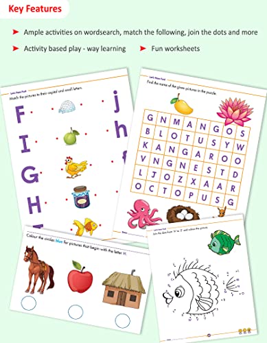 Image of Alphabets Capital and Small Letters Age 2 to 4 Years | Numbers 1 to 20, Pattern Writing Preschool Books| Woodsnipe Little Steps English, Maths Books for Nursery LKG | Combo of 3 Fun Workbook