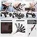 Infant Baby Stroller for Newborn and Toddler - Cynebaby Convertible Bassinet Stroller Compact Single Baby Carriage Toddler Seat Stroller Luxury Pram Stroller add Cup Holder Footmuff and Stroller Tray