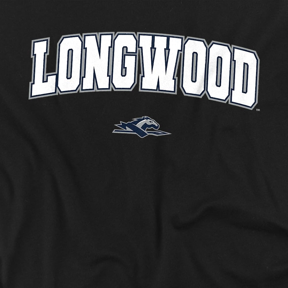 LOGOVISION Longwood University Arch Logo Black Kids T Shirt (3) for Toddler Boys and Girls, Black