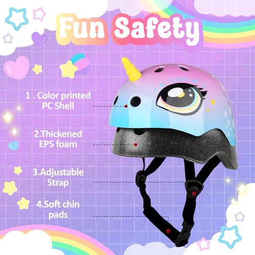 Image of Toddler Kids Bike Helmet, Adjustable and Multi-Sport, 3 Sizes for Ages 1-2-3-5-8-14 Years Child Infant Boys Girls