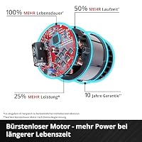 Einhell Akku-Stielstaubsauger TE-SV 18/270 Li BL Kit Power X-Change (18 V, Brushless, 270 mbar, beutellos, 3 Leistungsmodi, 3-Fach Filtersystem,inkl. Zwei Zusatzfilter, 4,0 Ah Plus Akku &Ladegerät) – Ansicht 6