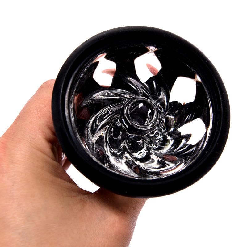 Image of Al Kian Funnel Glass Silicon CHillum For Sheesha Hookah (BLACK)