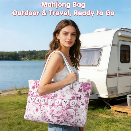 Bolsa para fichas de Mahjong, set 3 en 1 miniatura 7