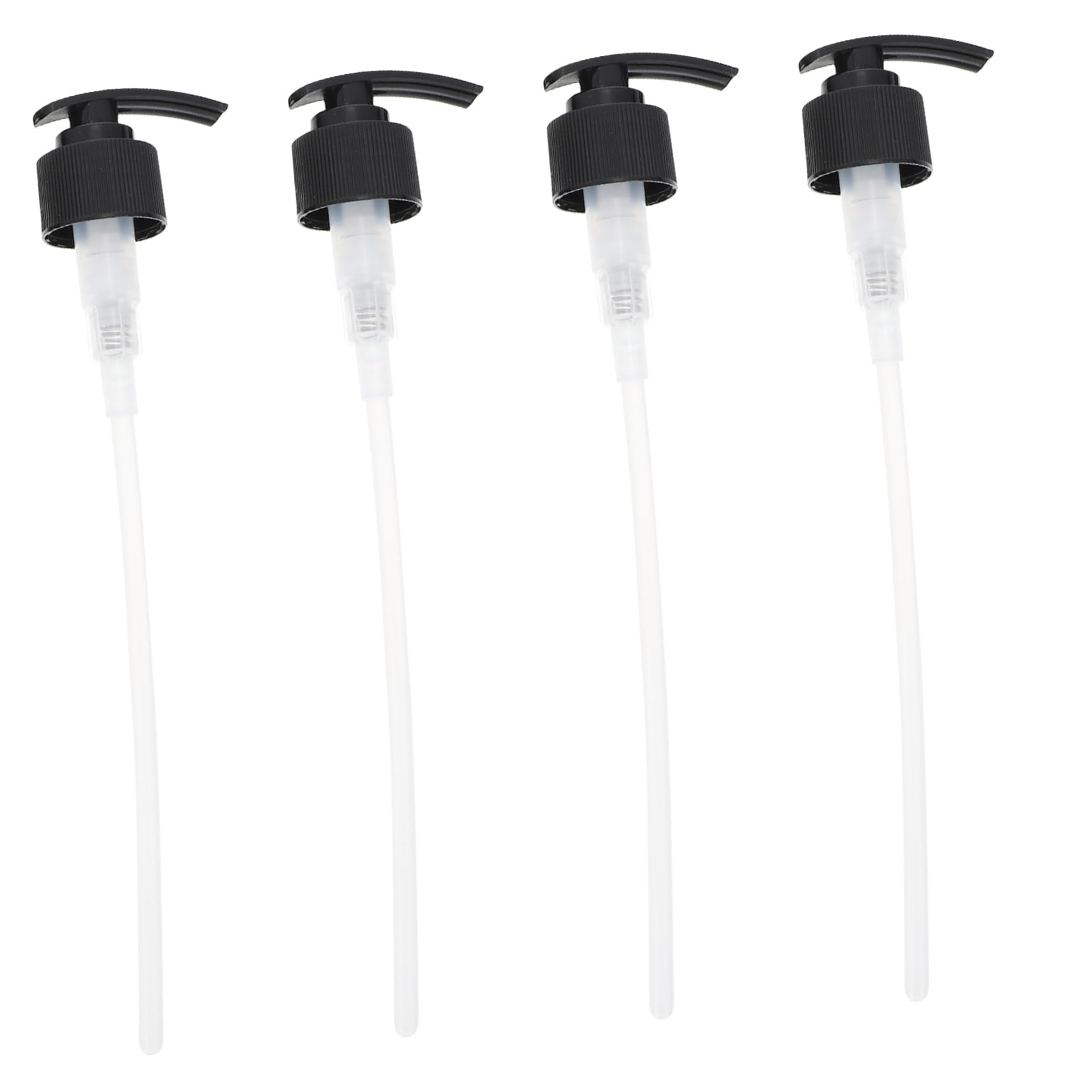 HEALEEP 4Pcs Black Plastic Press Pump Heads for Liquid Soap and Lotion Dispenser Replacement and for Home and Kitchen Use