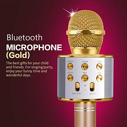 Kinderen Microfoon Speelgoed voor Meisje Jongen, verjaardagscadeau cadeau voor 5-9 jaar oud speelgoed zingen Bluetooth… - Afbeelding 3