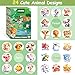3 Rolls Animal Stickers for Kids, 1500 PCS Kids Stickers Bulk for Toddlers 2-4, 24 Designs Farm/Ocean/Wild Cute Sticker with Motivational Words for Kid Reward, School Supplies (1.0 Inch)