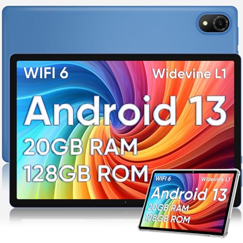 DOOGEE U10 PRO Tablets 10 Inch Android 13 Tablet 20GB RAM 128GB ROM(TF Expandable 1TB), TÜV Low Bluelight, 5060mAh Battery 10 Inch Tablet 2024, HD IPS Display, 8MP Camera, Widevine L1/BT 5.0/WiFi6/OTG