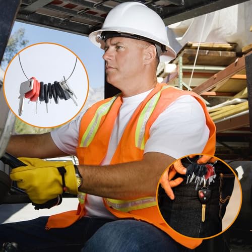 19 Stück Ersatz Zündschlüssel Baumaschinen Schlüssel Set Motorrad Zündschalter Bagger Schlüssel Zündschlüssel set Traktor Universal Baumaschinen Schlüssel Set Maschinen, Universal Motor Startschalter