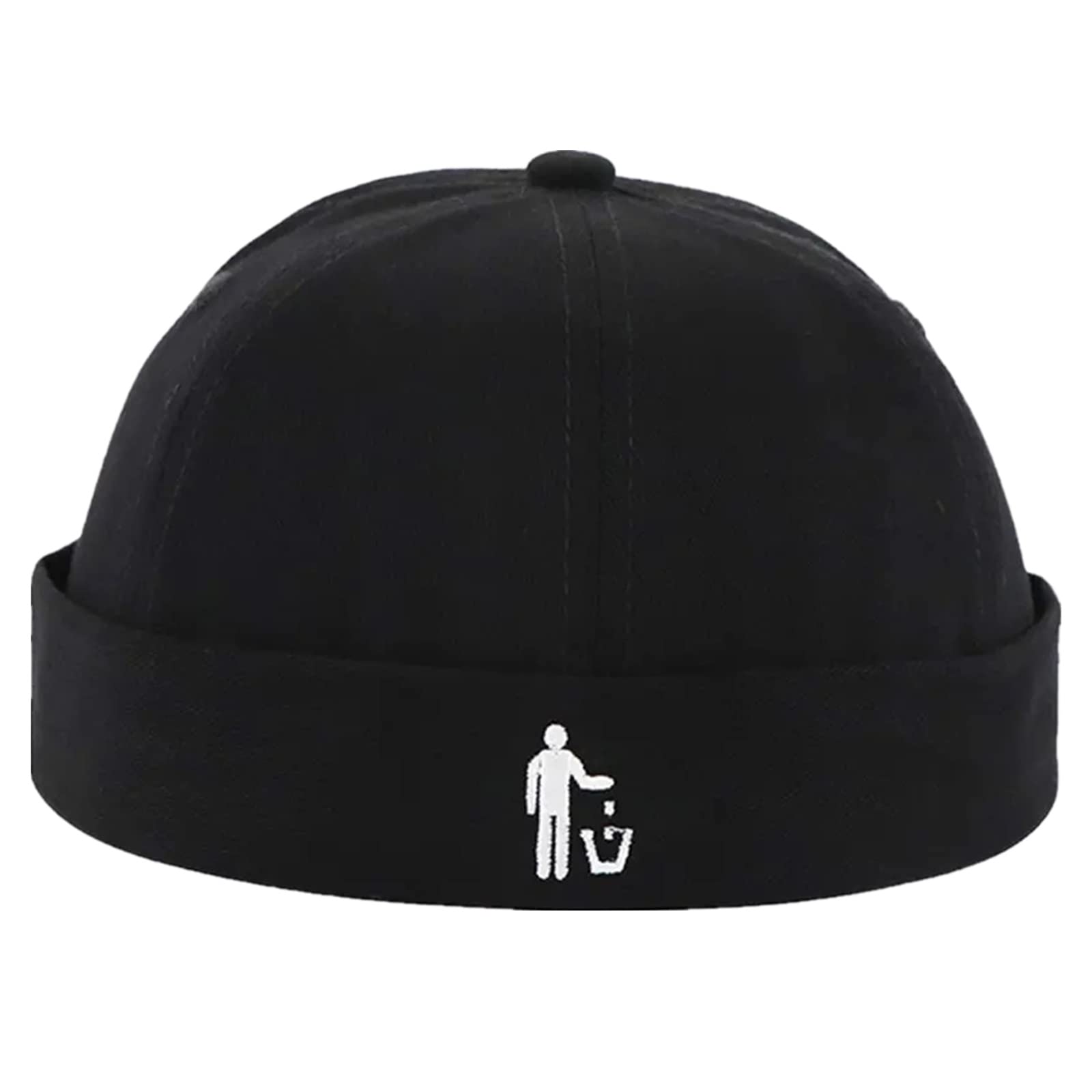 Amazon.co.jp: つばなし帽子 レトロな余暇の通りの縁のない帽子の調節  