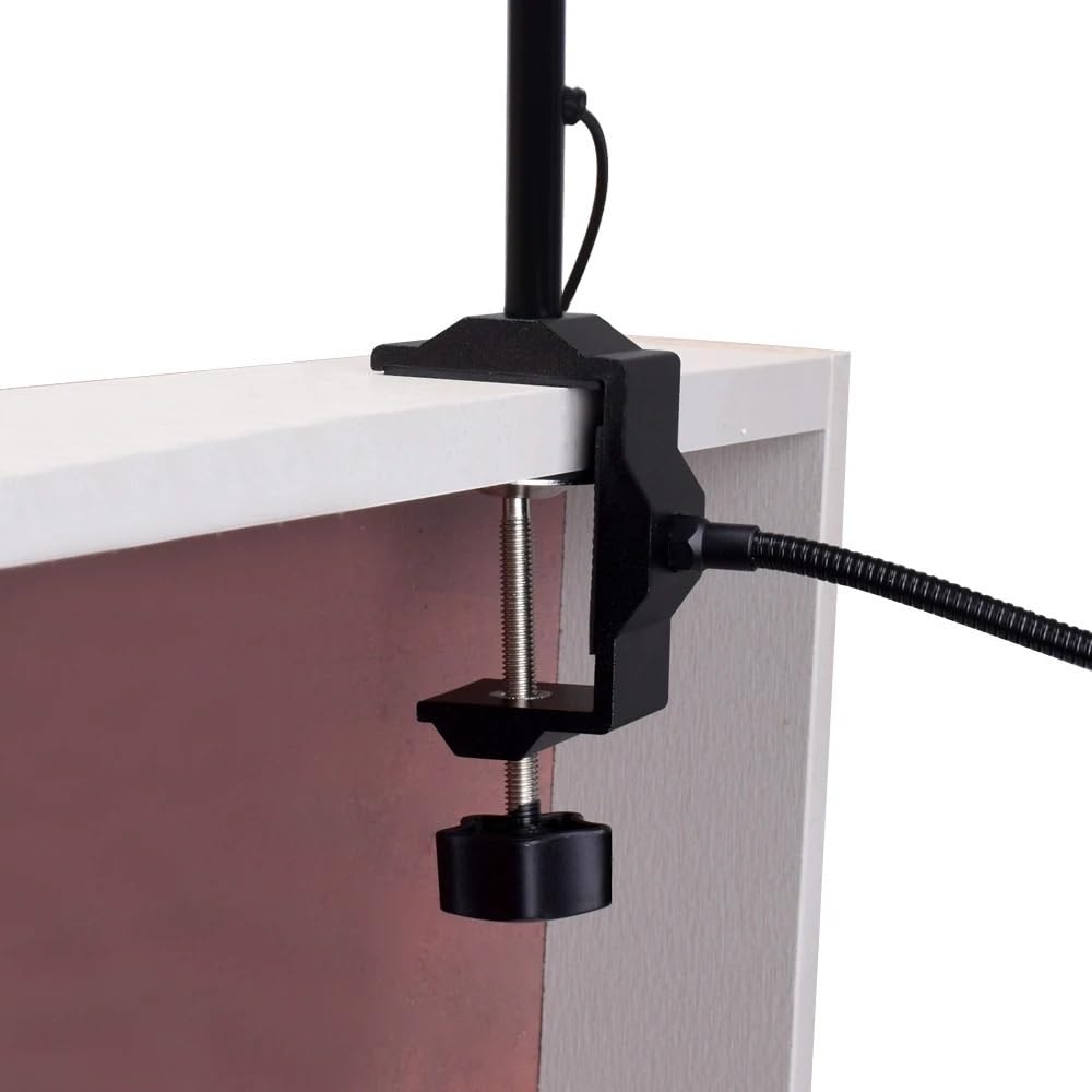 Microscopio Morsetto da tavolo flessibile Illuminato Riparazione Aiuta la lente d'ingrandimento Supporto for saldatore Clip da tavolo 5X Lente d'ingrandimento con luce LED