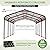 BinpLax 12x20 FT Heavy Duty Galvanized Steel Carport Canopy - All-Weather Vehicle Shelter for Cars, Trucks, Boats & Tractors, Metal Garage Structure with Rust-Resistant Frame