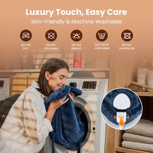 Image of BOB AND BRAD Heating Pad for Neck, Shoulders and Back, FSA Eligible HSA Eligible Electric Heat Pad, Edge-Weighted Design, Fast Heating, ETL Certified, Gift for Women Men 24 inchx33 inch