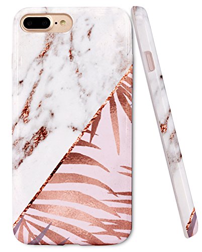 ZUSLAB Coque iPhone 8 Plus, iPhone 7 Plus Étui Protecteur Peau Douce en Gel Silicone, avec Motif Artistique, Anti-Choc, Ultra-Mince, Housse de Protection pour Apple