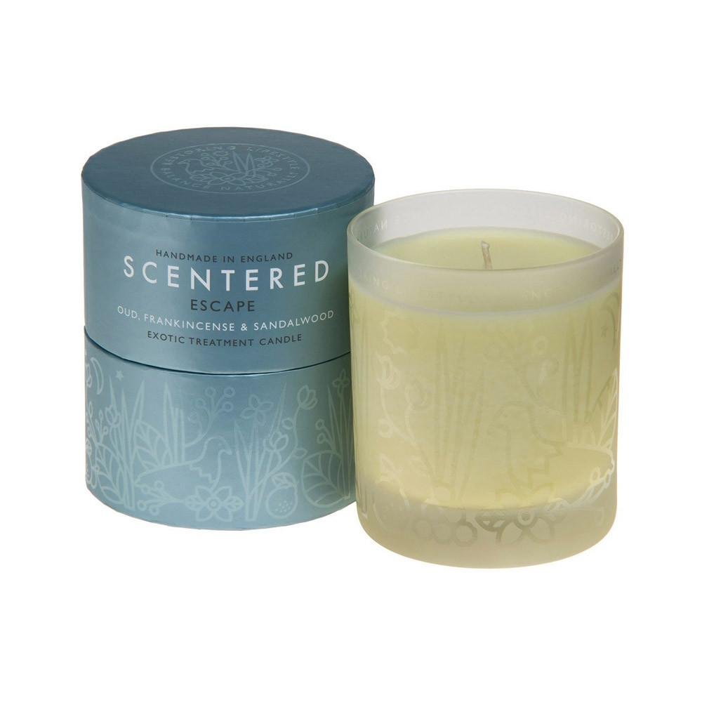 Scentered Escape Large Scented Candles Gifts for Women - Aromatherapy Candle with Clove, Oud, Cedarwood Essential Oil - Mindfulness Meditation Accessories - Highly Scented Candles Long Burning