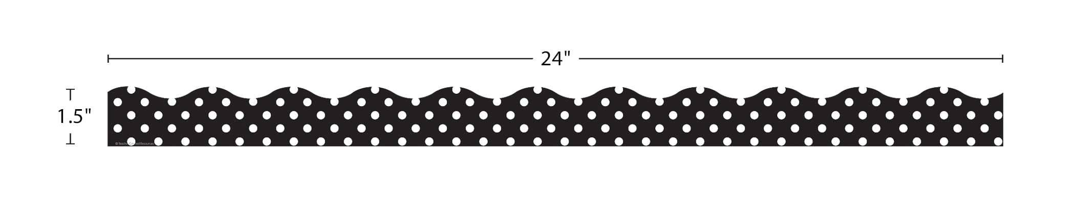 Teacher Created Ressourcen schwarz Polka Dots magnetisch Bordüre (77124)