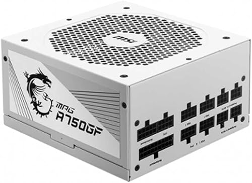 Miniatura 48 de MSI MAG A850GL PCIE5, fuente de alimentación compacta totalmente modular para juegos de 850 W, 80+ Gold, ATX 3.1 y PCIe 5.1 listo, cable nativo