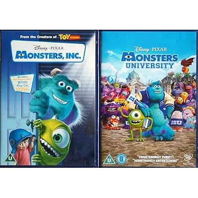 MONSTERS INC 1-2 COMPLETE COLLECTION / 1. MONSTERS INC. / 2. MONSTERS UNIVERSITY = ULTIMATE 2x DVD UK SET