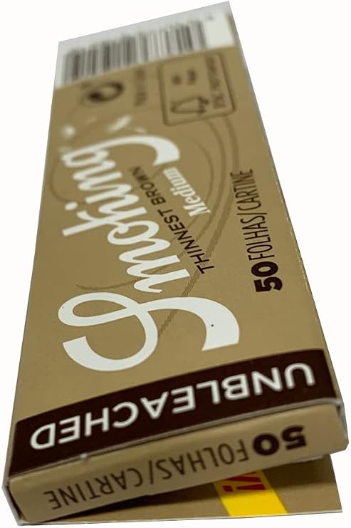 Smoking - Thinnest Edition Brown 1 1/4 Rolling Papers - 5 Booklets with 50 Leaves per Booklet (250 Total)