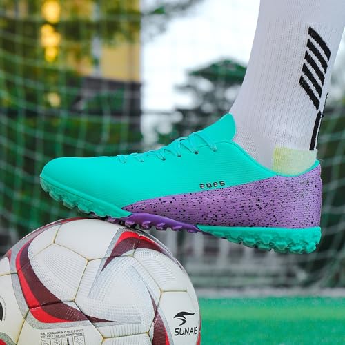 Image of Mens Soccer Cleats Womens Indoor Soccer Shoes Wide Baseball Turf Shoes Adult Youth Rugby Shoes Big Boys Small Spikes AG TF Football Boots