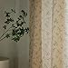 ENJOYBRIDAL Floral Farmhouse Curtains Semi-Blackout Living Room Drapes 96 Inch Length Cotton Linen Blend Bohemian Window Curtain Panels with Tassel Beige Rod Pocket Bedroom Drapes, 1 Panel