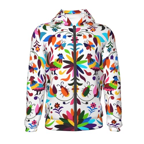 Mexican Bright Style Kid Hoodies Boys Zip Up Sweatshirts Girls Pullover with Pocket2