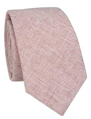Image of Kebocis Mens Solid Color Cotton Necktie for Men