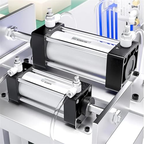 Cylindre pneumatique SC double effet pour stabiliser la pression et régler la course