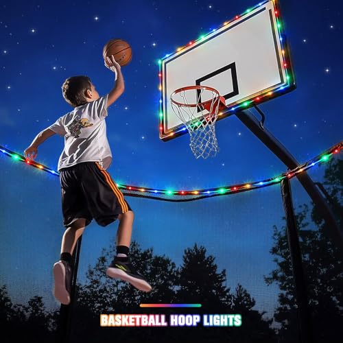 Image of AERYS 100 LED Trampoline Accessories Solar Rope Lights,10 Meter IP 65 Waterproof Rope Lights Outdoor with 8 Modes, PVC Tube Solar Trampoline Lights for Fence Camp Yard Walkway Path Garden(Multicolor)