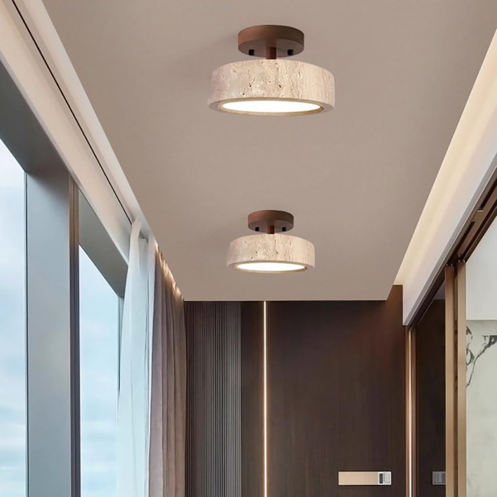 Deckenleuchte Wabi Sabi Stil Pendelleuchte Retro Esstisch Deckenlampe Natürliche Stein Deckenleuchten Bauernhaus Deckenleuchten Verwendet Für Küche, Wohnzimmer Flur Schlafzimmer(B)
