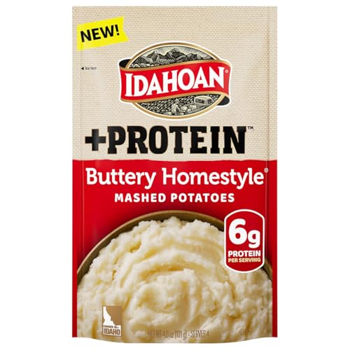 Idahoan, +Protein Buttery Homestyle Mashed Potatoes, 4.6 Ounce