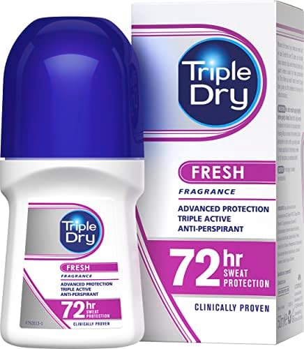 Triple Dry Anti Perspirant Roll On Fresh 50ml by Triple Dry