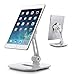 AboveTEK Sleek Magnetic Tablet Stand, Aluminum iPad Cell Phone Stand w/Extra Bonus Metal Disks, 360° Swivel iPhone/iPad Magnet Mount for Kitchen Tabletop Bedside Office Desk Kiosk Reception Display