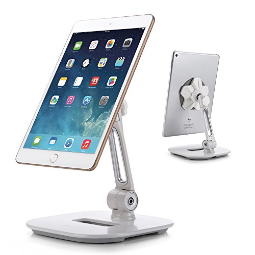 AboveTEK Sleek Magnetic Tablet Stand, Aluminum iPad Cell Phone Stand w/Extra Bonus Metal