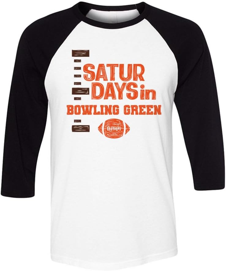 Saturdays in Bowling Green Three-Quarter Raglan Sleeve Baseball Shirt Unisex