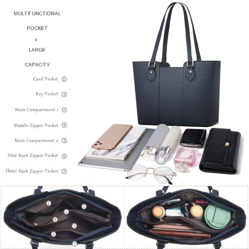 Image of CHICAROUSAL Tote Handbags Purses for Women PU Leather Womens Shoulder Bag | Large Tote Bag for Women, Shoulder Purse, Vegan Leather Purses for Women, Women's Handbags