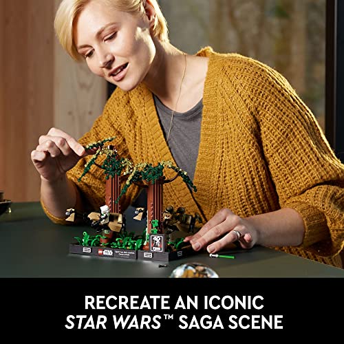 Star Wars Endor Speeder Chase Diorama 75353 - Set di decorazioni per la casa per adulti, collezione classica con minifigure di Luke Skywalker e Principessa Leia, divertente regalo di compleanno - Lego - Immagine 5