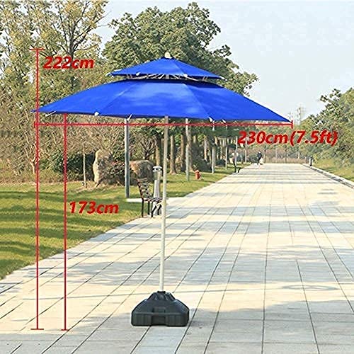 Sombrilla para terraza y playa CLSDRZC con diseño de doble techo 4