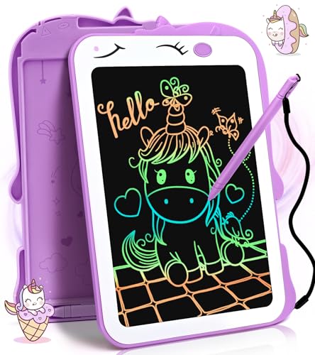 Tableta Escritura Pizarra Magica para Niñas Niños 3 4 5 6 7 Años Regalos Cumpleaños de Navidad, 8,5 Pulgadas LCD Dibujo Pizarra Magnetica Infantil Juegos Educativos Niños 3-7 Años (violeta)