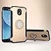 Produktbild Shinyzone Ring Halter Ständer Hülle für Samsung Galaxy J7 2017 (J730),[Kohlefaser Anti-Rutsch][Kompatibel mit Magnetischer Autohalterung] Dual Layer TPU + PC Design Schutzhülle-Gold